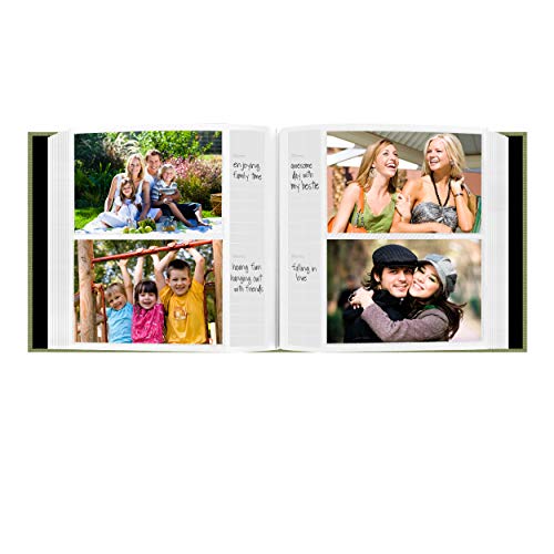 Fabric Frame Cover Photo Album 200 Pockets Hold 4x6 Photos, Sky Blue