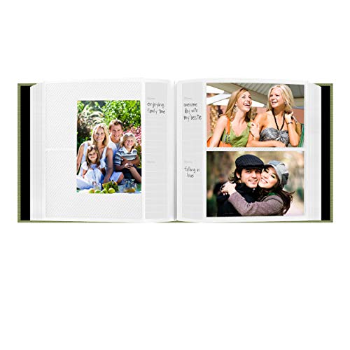 Fabric Frame Cover Photo Album 200 Pockets Hold 4x6 Photos, Sky Blue