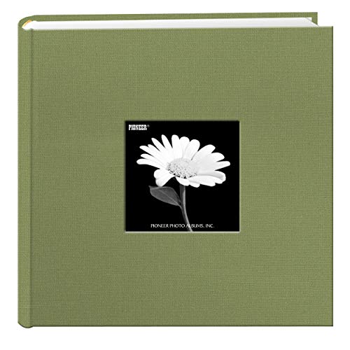 Fabric Frame Cover Photo Album 200 Pockets Hold 4x6 Photos, Sage G...