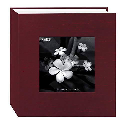 Pioneer Photo Albums 100 Pocket Cranberry Silk Fabric Frame Cover ...