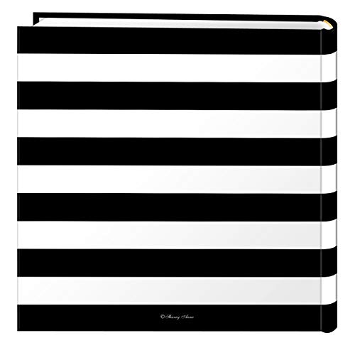 Pioneer Photo Albums Golden Memories Black and White Striped 200 p...