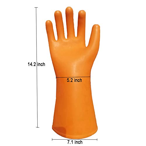Electrical Insulated Lineman Rubber Gloves Class 2 Electrician Hig...