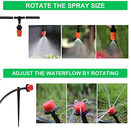 Drip Irrigation Kits,49ft Garden Irrigation System with 1/4 Blank...