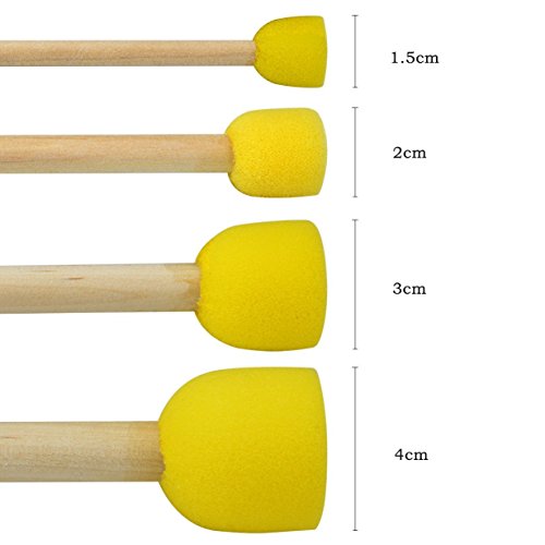 20 PCS Round Sponges Brush Set Kids Painting Tools - Pistha Sponge...