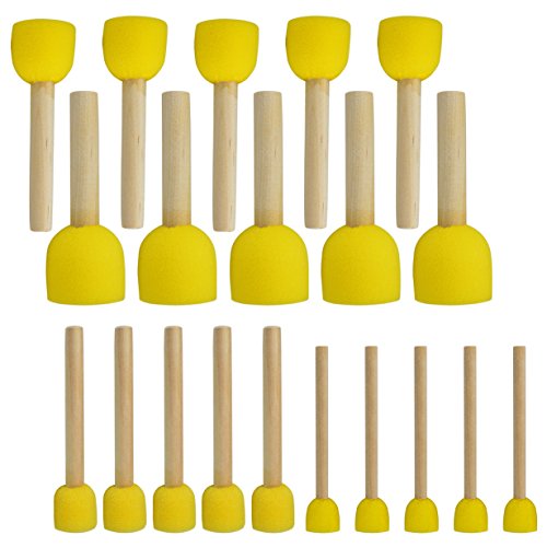 20 PCS Round Sponges Brush Set Kids Painting Tools - Pistha Sponge...