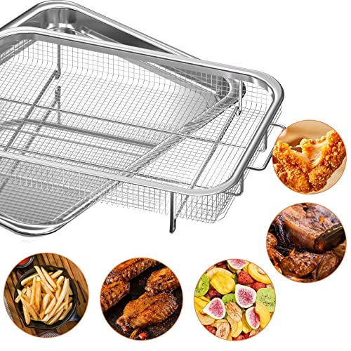 Air Fryer Basket and Tray for Oven Set, 15.5 x 11.5 Stainless ...