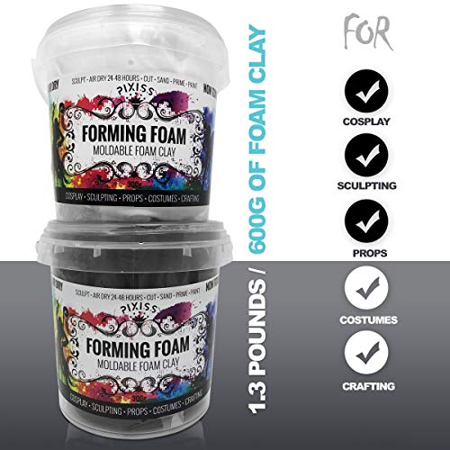 Foam Clay Sculpting Foam for Cosplay 300 Gram White and 300 Gram ...