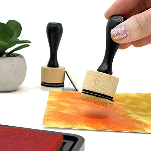 Pixiss Mini Ink Blending Tools, 2 Pack Round with 24 Replacement F...