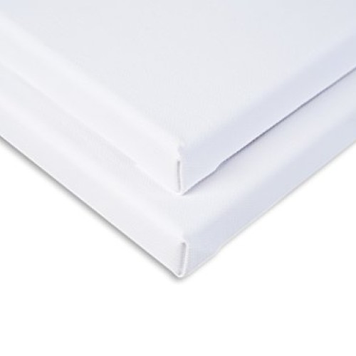 30x30 inch 2 Pack 1-1/2 Pre Stretched Canvas for Painting. 11 oz ...