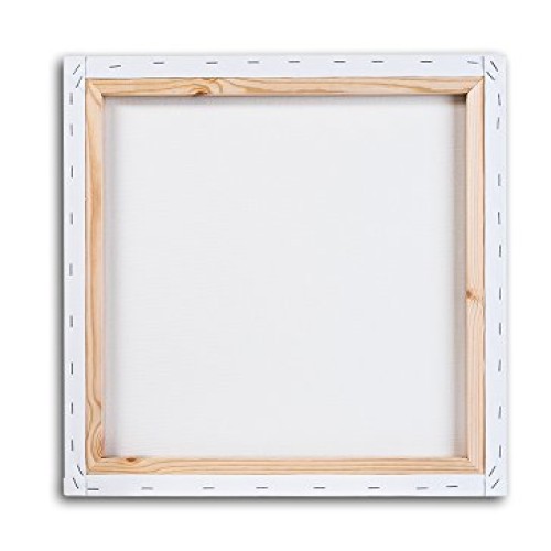 30x30 inch 2 Pack 1-1/2 Pre Stretched Canvas for Painting. 11 oz ...