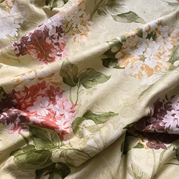 Green Floral 100% Cotton Fabric by The Yard - 54