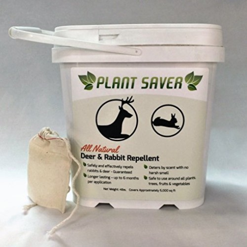 Plant Saver All Natural Deer & Rabbit Repellent, 4 lb. Tub, 20 ref...