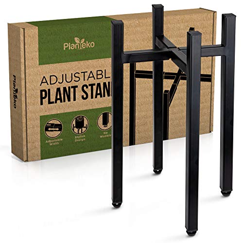 Planteko Mid Century Metal Plant Stand V2 - New Improved Adjustabl...