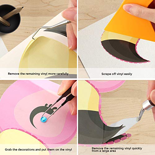 PLANTIONAL Craft Weeding Tools for Vinyl: 18 PCS Craft Basic Set T...