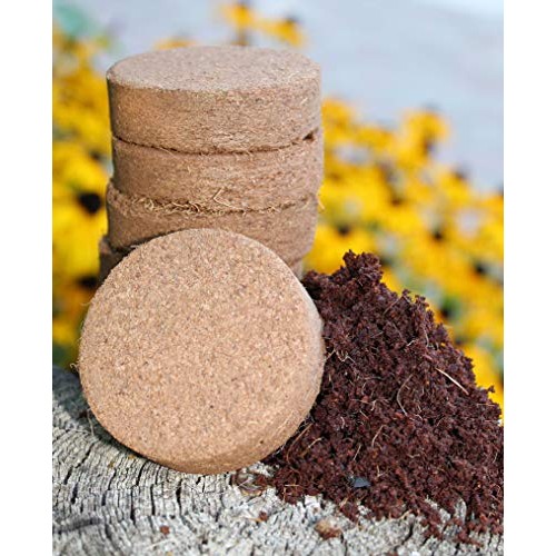 Plantonix Coco Bliss Fiber Soil Disks 10, 60mm Organic Potting S...