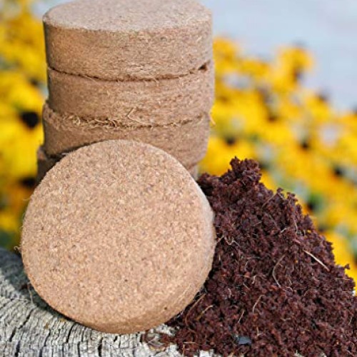 Plantonix Coco Bliss Fiber Soil Disks 10, 60mm Organic Potting S...