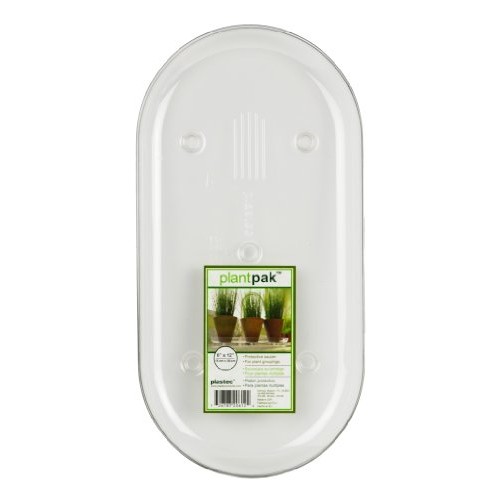 Plastec PLIPAK612 Oval Plantpak Saucer, Clear, 12 inches