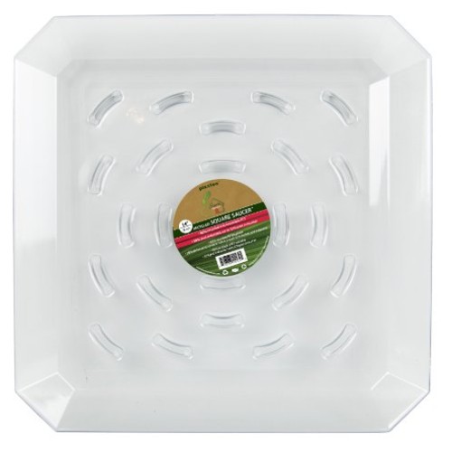 Plastec SQR14 Square Recycled Plant Saucer, 14-Inch