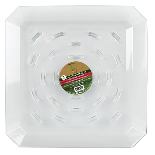Plastec SQR14 Square Recycled Plant Saucer, 14-Inch