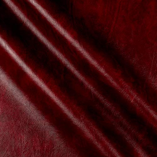 Plastex Fabrics Wine Faux Leather Caprice Fabric by The Yard