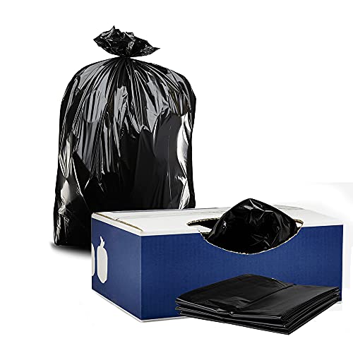 Plasticplace Contractor Trash Bags 55-60 Gallon │ 6.0 Mil │ Black ...