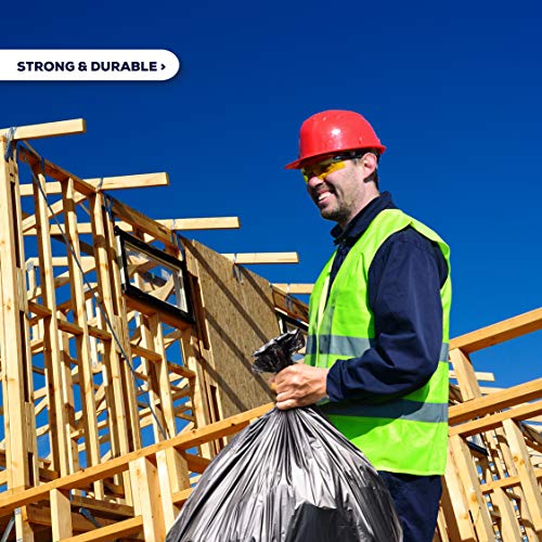 Plasticplace Contractor Trash Bags 55-60 Gallon │ 6.0 Mil │ Black ...
