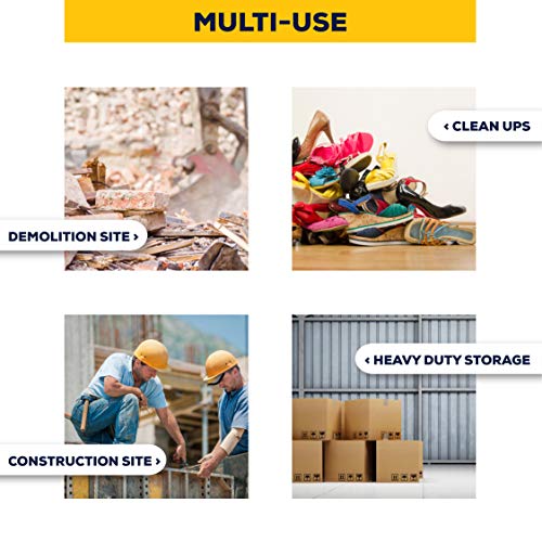 Plasticplace Contractor Trash Bags 55-60 Gallon │ 6.0 Mil │ Black ...