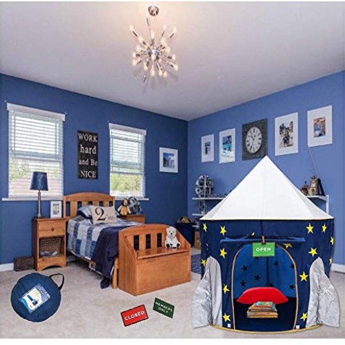 Play Kreative Space Rocketship PlayTent with Crawling Tunnel – Kid...