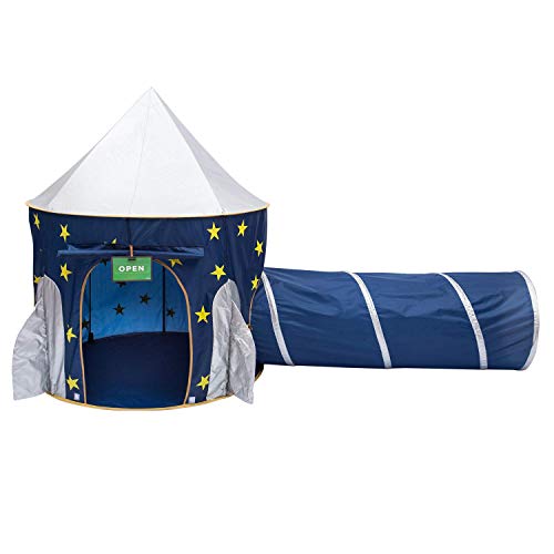 Play Kreative Space Rocketship PlayTent with Crawling Tunnel – Kid...