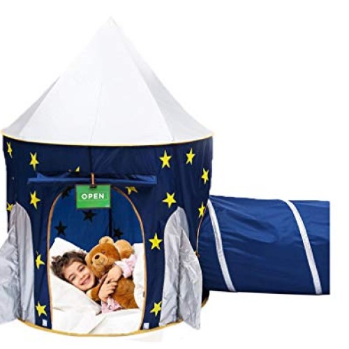 Play Kreative Space Rocketship PlayTent with Crawling Tunnel – Kid...