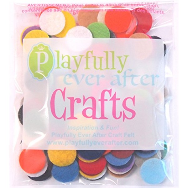 Playfully Ever After Mixed Color Assortment of Craft Felt Circles ...