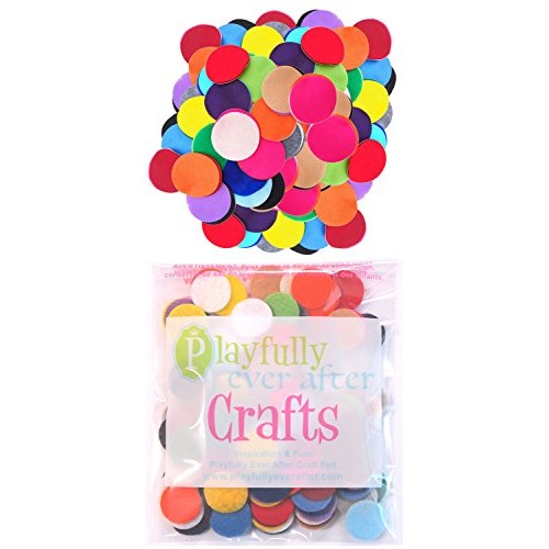 Playfully Ever After Mixed Color Assortment of Craft Felt Circles ...