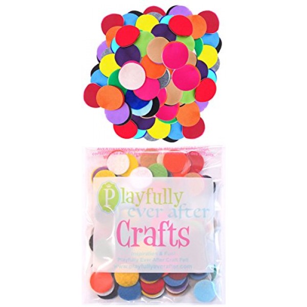 Playfully Ever After Mixed Color Assortment of Craft Felt Circles ...