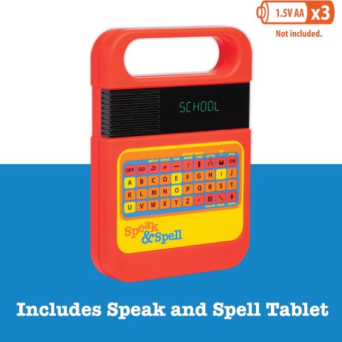 Speak & Spell Educational Learning Toy, Spelling Games, 80s Retro Handheld
