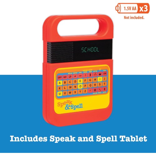 Speak & Spell Educational Learning Toy, Spelling Games, 80s Retro Handheld