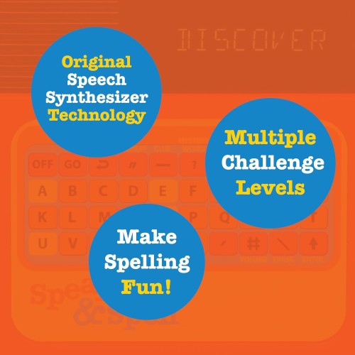 Speak & Spell Educational Learning Toy, Spelling Games, 80s Retro Handheld