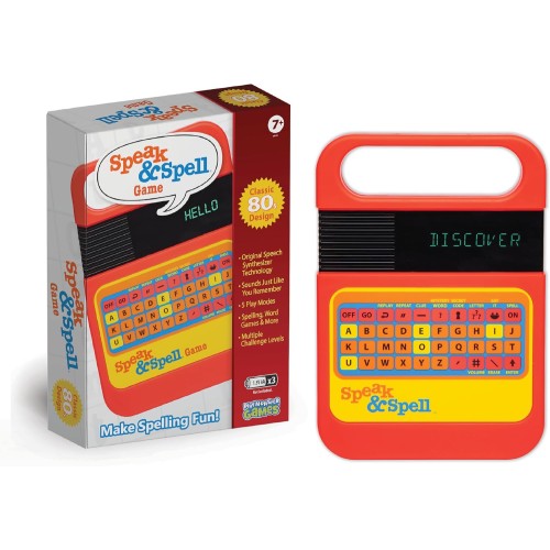 Speak & Spell Educational Learning Toy, Spelling Games, 80s Retro Handheld