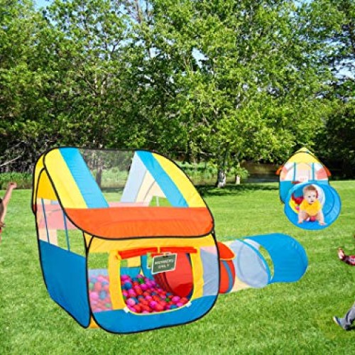 PlayO Childrens Play Tent with Crawling Tunnel and Carry Case. Pop...