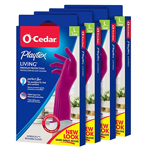 Playtex Living Reuseable Rubber Cleaning Gloves, Premium Protectio...