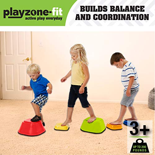 Playzone-fit Balance Stepping Stones Obstacle Course for Kids - Se...