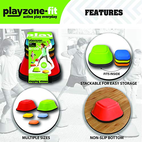 Playzone-fit Balance Stepping Stones Obstacle Course for Kids - Se...