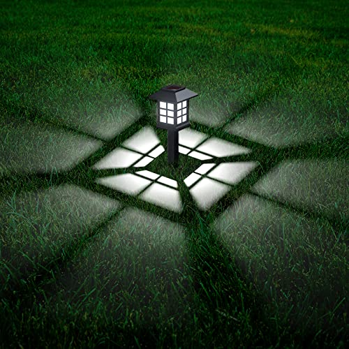 PLEAPOP Solar Outdoor Lights, 12 Pack Waterproof Solar Pathway Lig...
