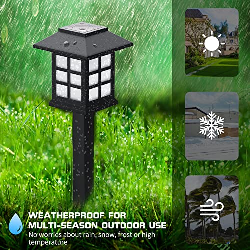 PLEAPOP Solar Outdoor Lights, 12 Pack Waterproof Solar Pathway Lig...