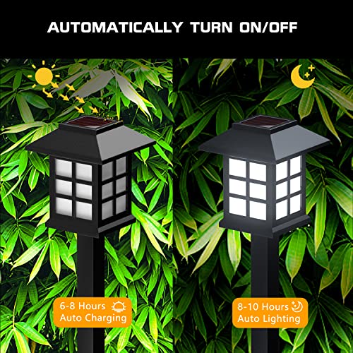 PLEAPOP Solar Outdoor Lights, 12 Pack Waterproof Solar Pathway Lig...