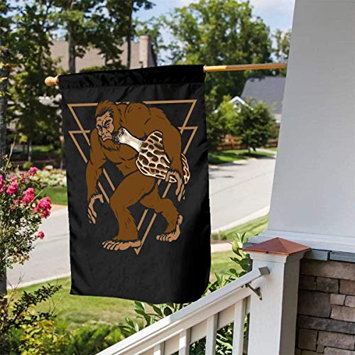 PLGOOD STRAWS Bigfoot with Morel Mushroom Double Sided Flags for Y...