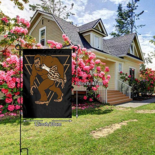 PLGOOD STRAWS Bigfoot with Morel Mushroom Double Sided Flags for Y...