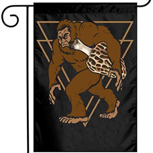 PLGOOD STRAWS Bigfoot with Morel Mushroom Double Sided Flags for Y...
