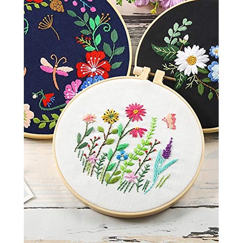Pllieay 100% Soft Cotton Fabric for Embroidery, Garment Craft, Flo...