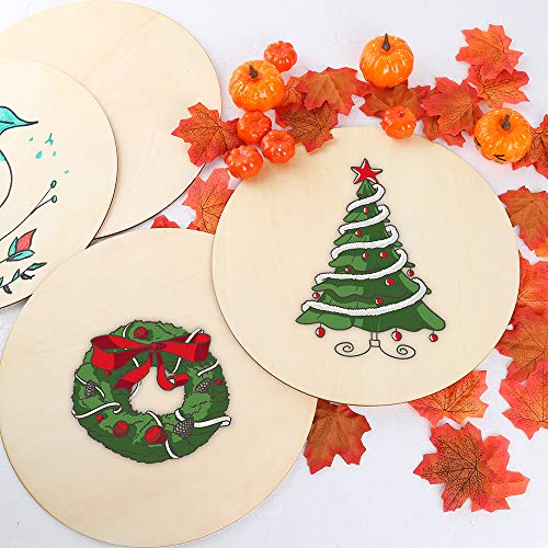 Pllieay 12 Pieces 12 Inch Unfinished Round Wood Slices, Wooden Cir...