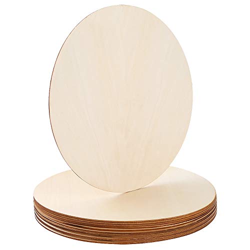 Pllieay 12 Pieces 12 Inch Unfinished Round Wood Slices, Wooden Cir...